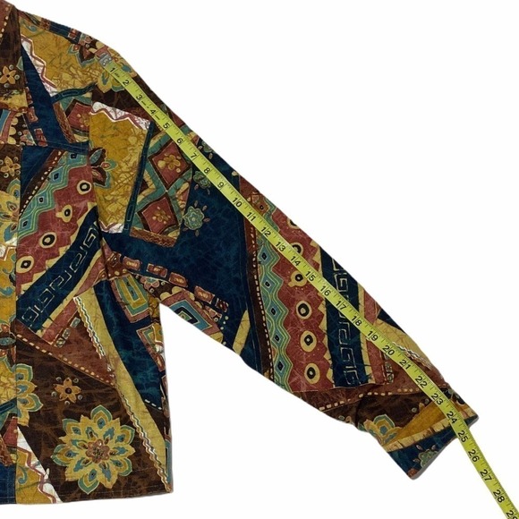 COLDWATER Creek Printed Button Down Jacket Large - Picture 7 of 11